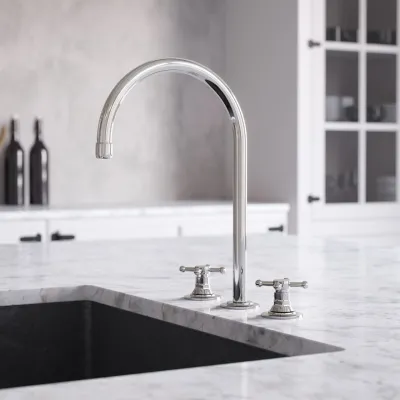 Hassel&Teudt HHV605 S05 - Kjøkkenbatteri med svingbar tut, Krom