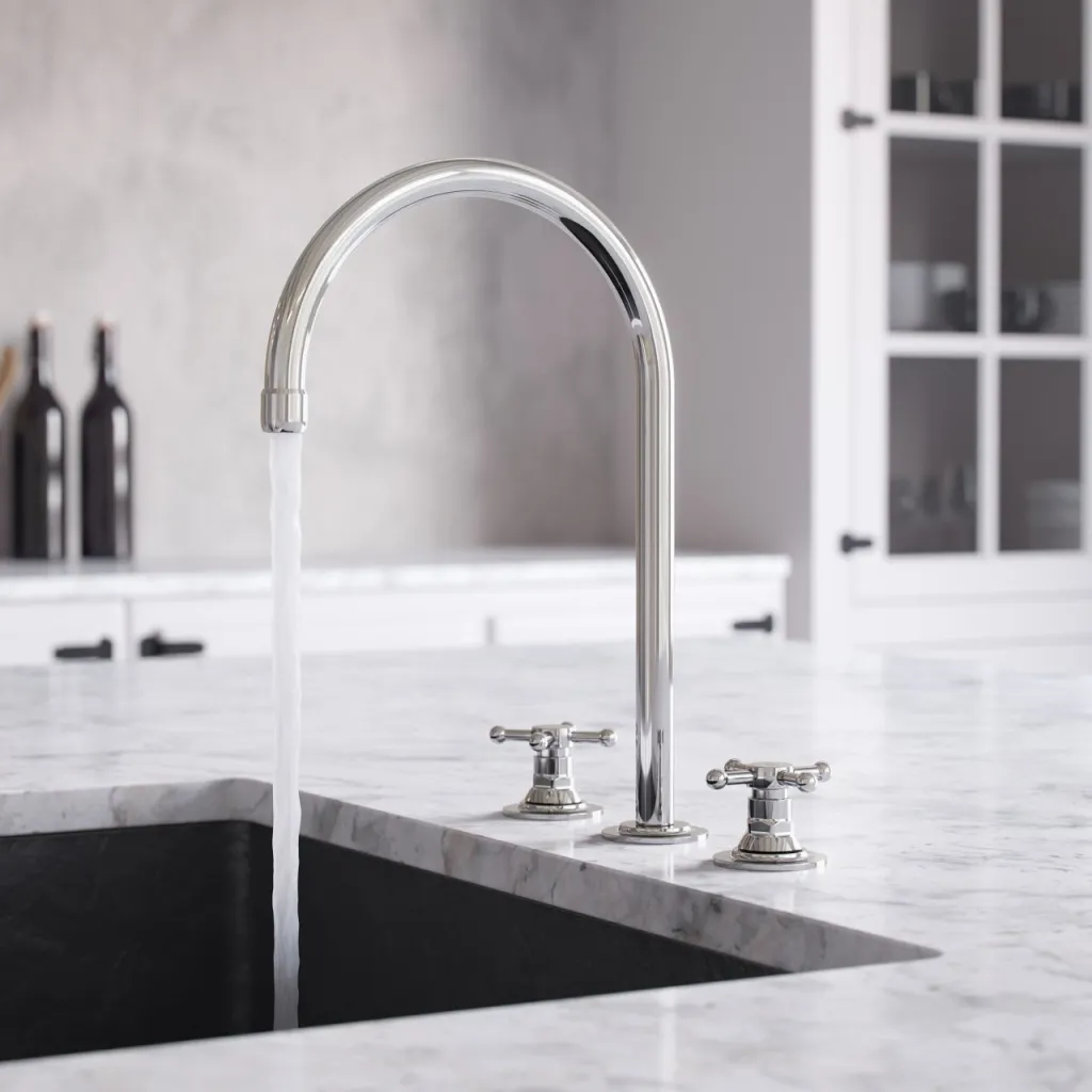 Hassel&Teudt HHV605 S05 - Kjøkkenbatteri med svingbar tut, Krom