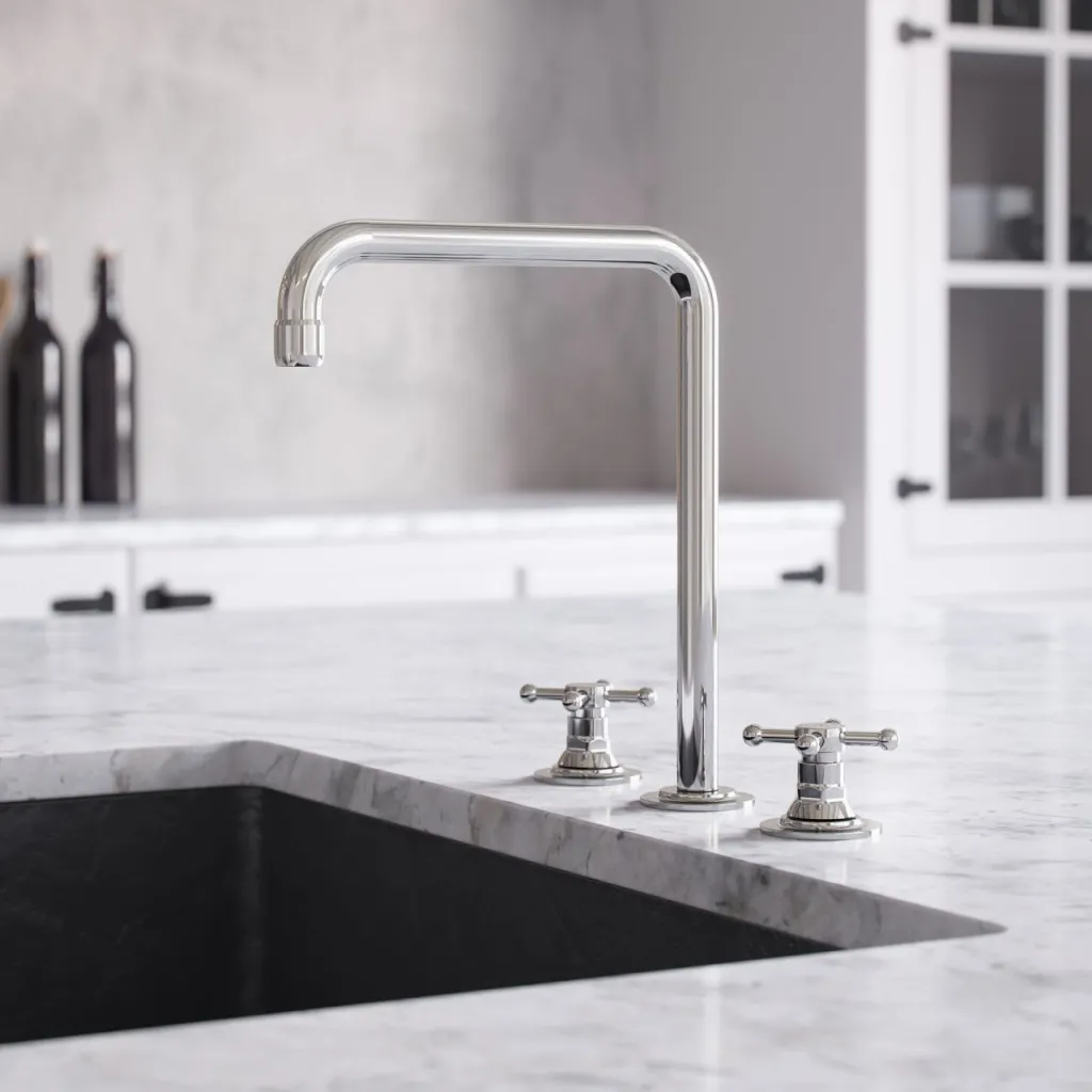 Hassel&Teudt HHV605 S06 - Kjøkkenbatteri med svingbar tut, Krom