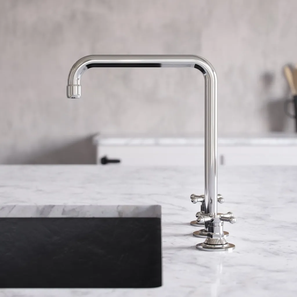 Hassel&Teudt HHV605 S06 - Kjøkkenbatteri med svingbar tut, Krom