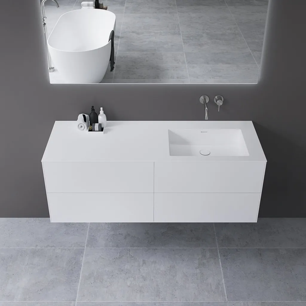 Copenhagen Chic 140R - MKII - Baderomsmøbler, Corian®, Mathvid