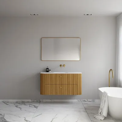 Noorwork 120 - Skap i naturlig eik, inkludert matt hvit Corian®