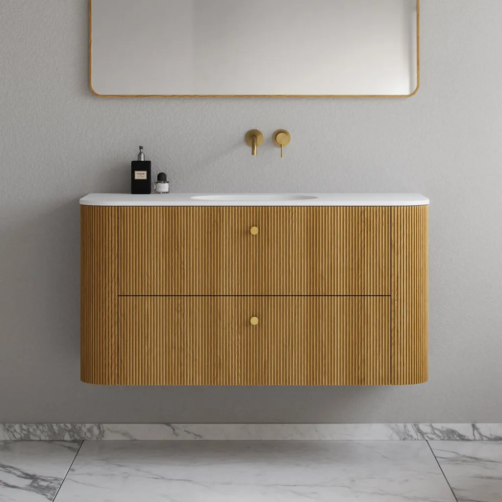 Noorwork 120 - Skap i naturlig eik, inkludert matt hvit Corian®