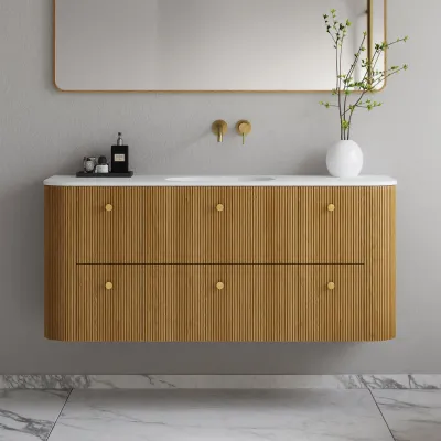 Noorwork 140 - Skap i naturlig eik, inkludert matt hvit Corian®