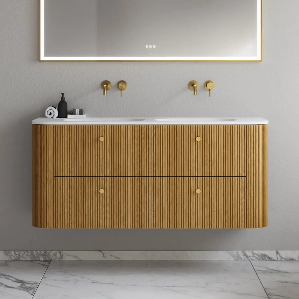 Noorwork 140D - Skap i naturlig eik, inkludert matt hvit Corian®