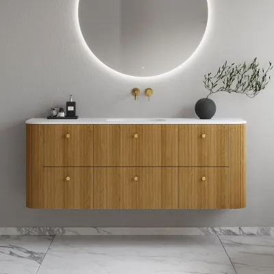 Noorwork 160 - Skap i naturlig eik, inkludert matt hvit Corian®