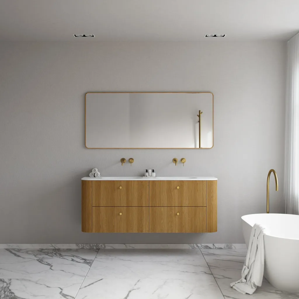 Noorwork 160D - Skap i naturlig eik, inkludert matt hvit Corian®