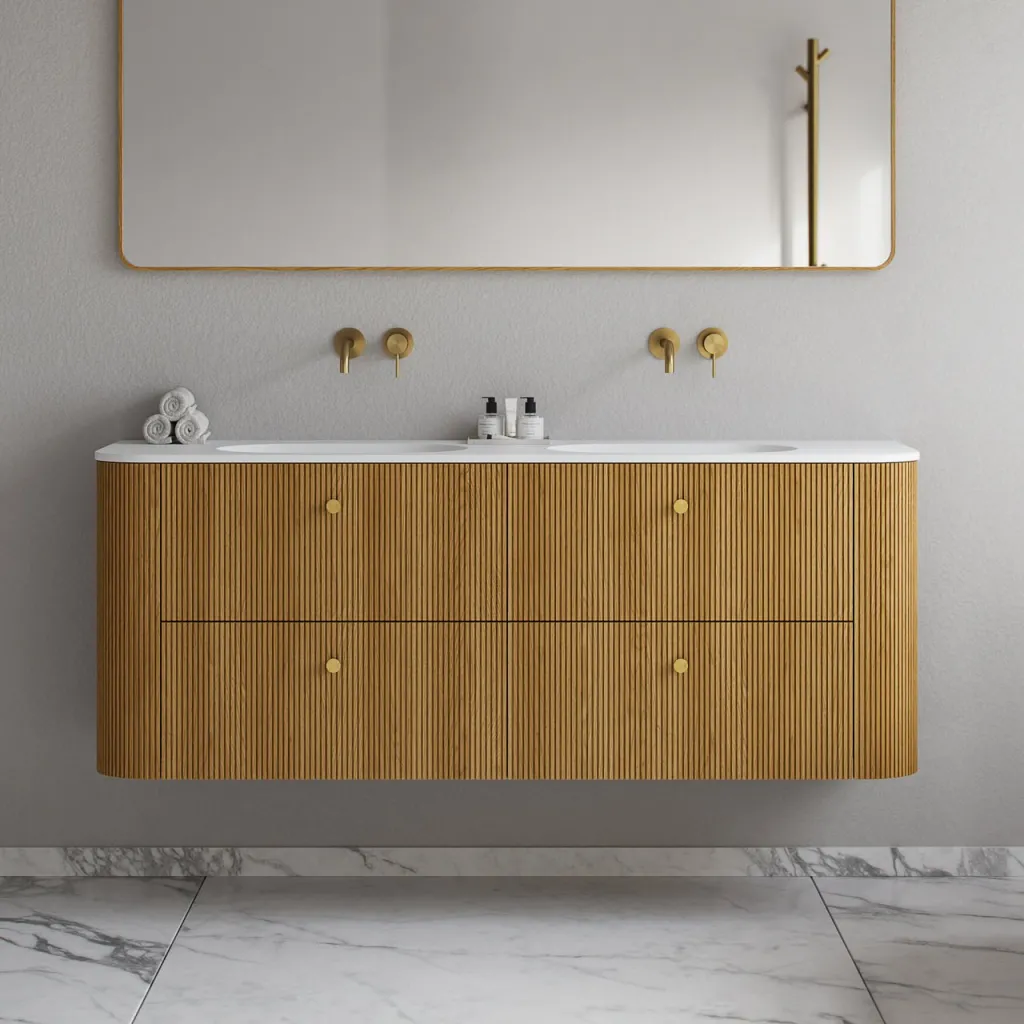 Noorwork 160D - Skap i naturlig eik, inkludert matt hvit Corian®