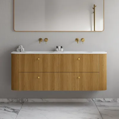 Noorwork 160D - Skap i naturlig eik, inkludert matt hvit Corian®