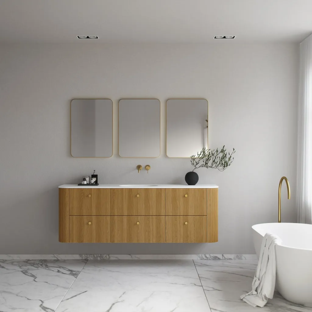 Noorwork 180 - Skap i naturlig eik, inkludert matt hvit Corian®