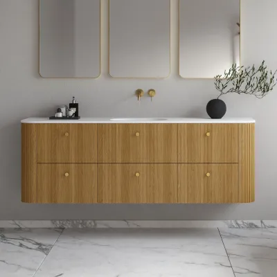 Noorwork 180 - Skap i naturlig eik, inkludert matt hvit Corian®