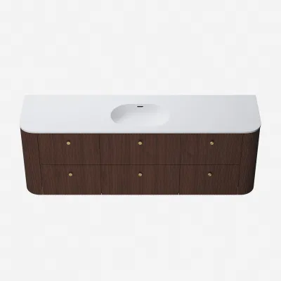 Noorwork 180 - Snekkerarbeid i valnøtt inkludert matt hvit Corian®-vaskeplate
