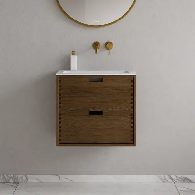 CPH Tapwork Soho 60 - MKIII, fingertappede skap i røkt eik inkl. matt hvit SolidTec®-vask