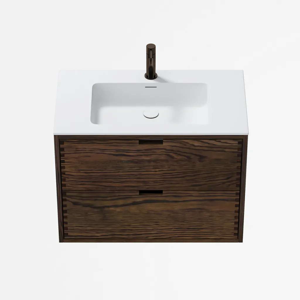 CPH Tapwork Soho 80 - MKIII, fingertappede skap i røkt eik inkl. matt hvit SolidTec®-vask