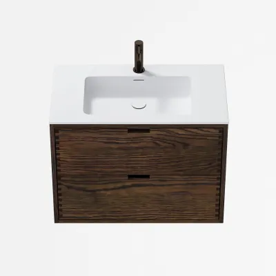 CPH Tapwork Soho 80 - MKIII, fingertappede skap i røkt eik inkl. matt hvit SolidTec®-vask