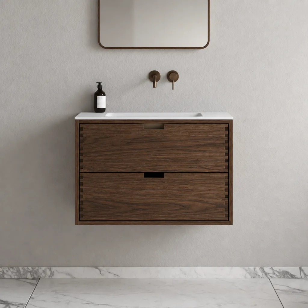 CPH Tapwork Soho 80 - MKIII, fingertappede skap i røkt eik inkl. matt hvit SolidTec®-vask