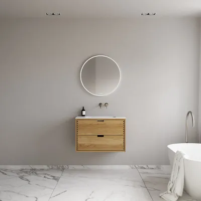 CPH Tapwork Soft 80 - MKIII, fingertappede skap i naturlig eik inkl. Mathvid SolidTec®-vask