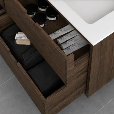 CPH Tapwork Soho 120 - MKIII, fingertappede skap i røkt eik inkl. matt hvit SolidTec®-vask