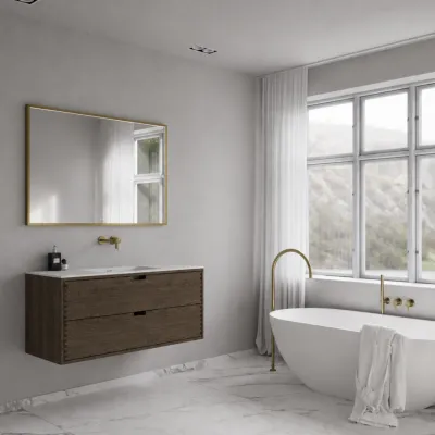 CPH Tapwork Soho 120 - MKIII, fingertappede skap i røkt eik inkl. matt hvit SolidTec®-vask