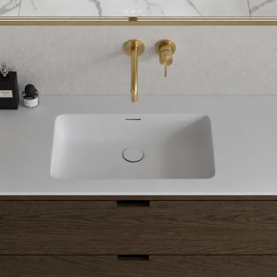 CPH Tapwork Soho 120 - MKIII, fingertappede skap i røkt eik inkl. matt hvit SolidTec®-vask