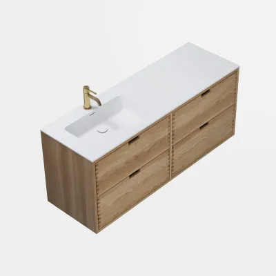 CPH Tapwork Soho 140L - MKIII, fingertappede skap i naturlig eik inkl. Mathvid SolidTec®-vask