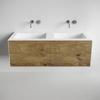 Copenhagen Chic 140D - Mathvid Corian® med rå vill eik