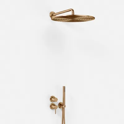 Semplice SBR901 S13 - Rain DeLuxe Ø40, Vegg, PVD Børstet Kobber