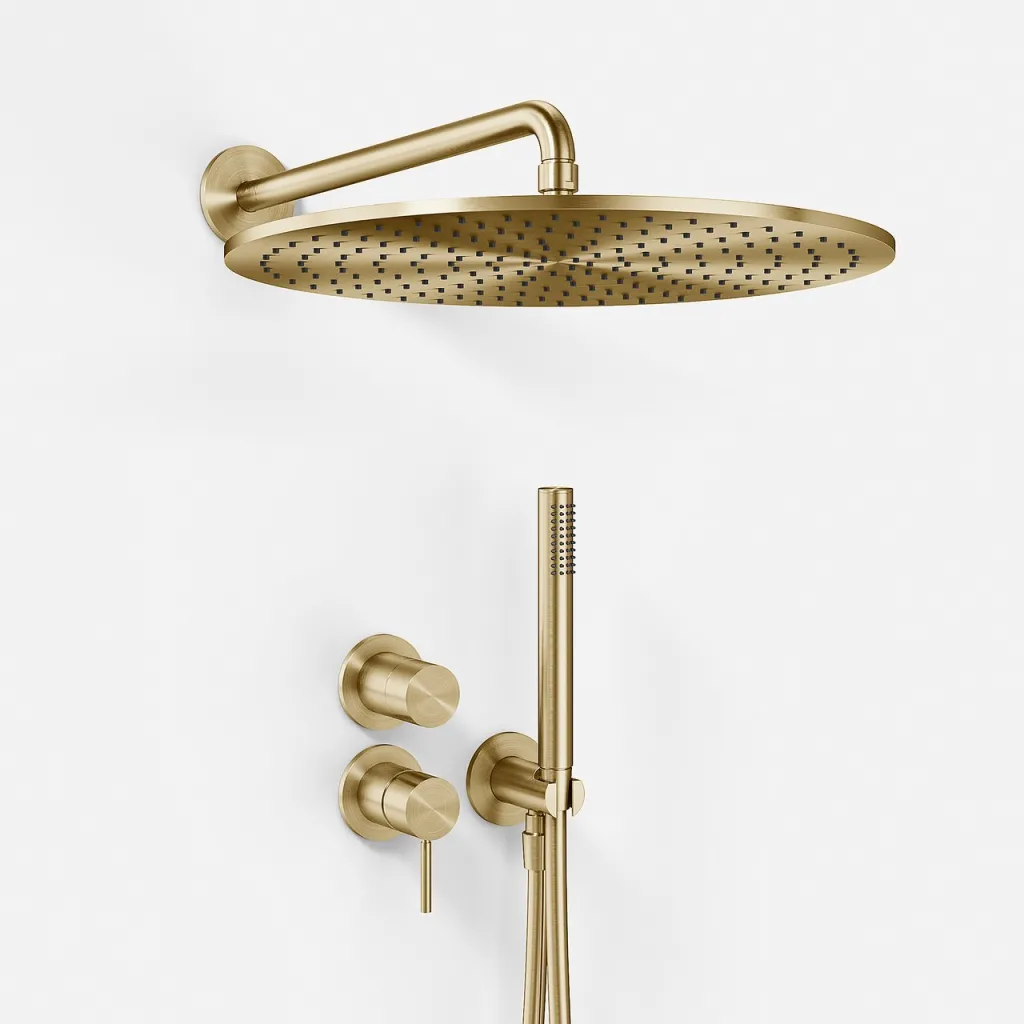 Semplice SBR901 S13 - Rain DeLuxe Ø40, Vegg, PVD Børstet Messing