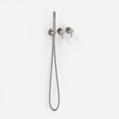 Semplice SBR801 S13 - Dusjsett Ø40 cm, Vegg, PVD børstet stål