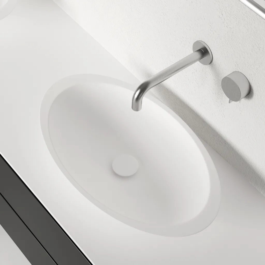 Shape 60 - 60x35 Servant, Matt hvit SolidTec®