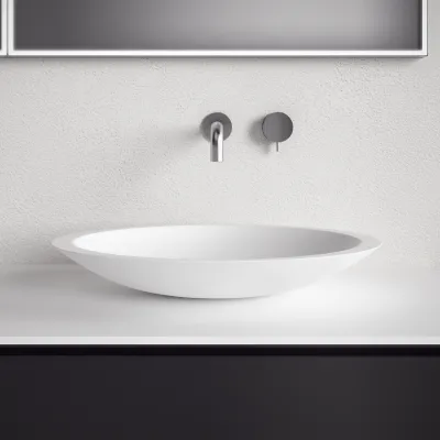 Shape 60 - 60x35 Servant, Matt hvit SolidTec®