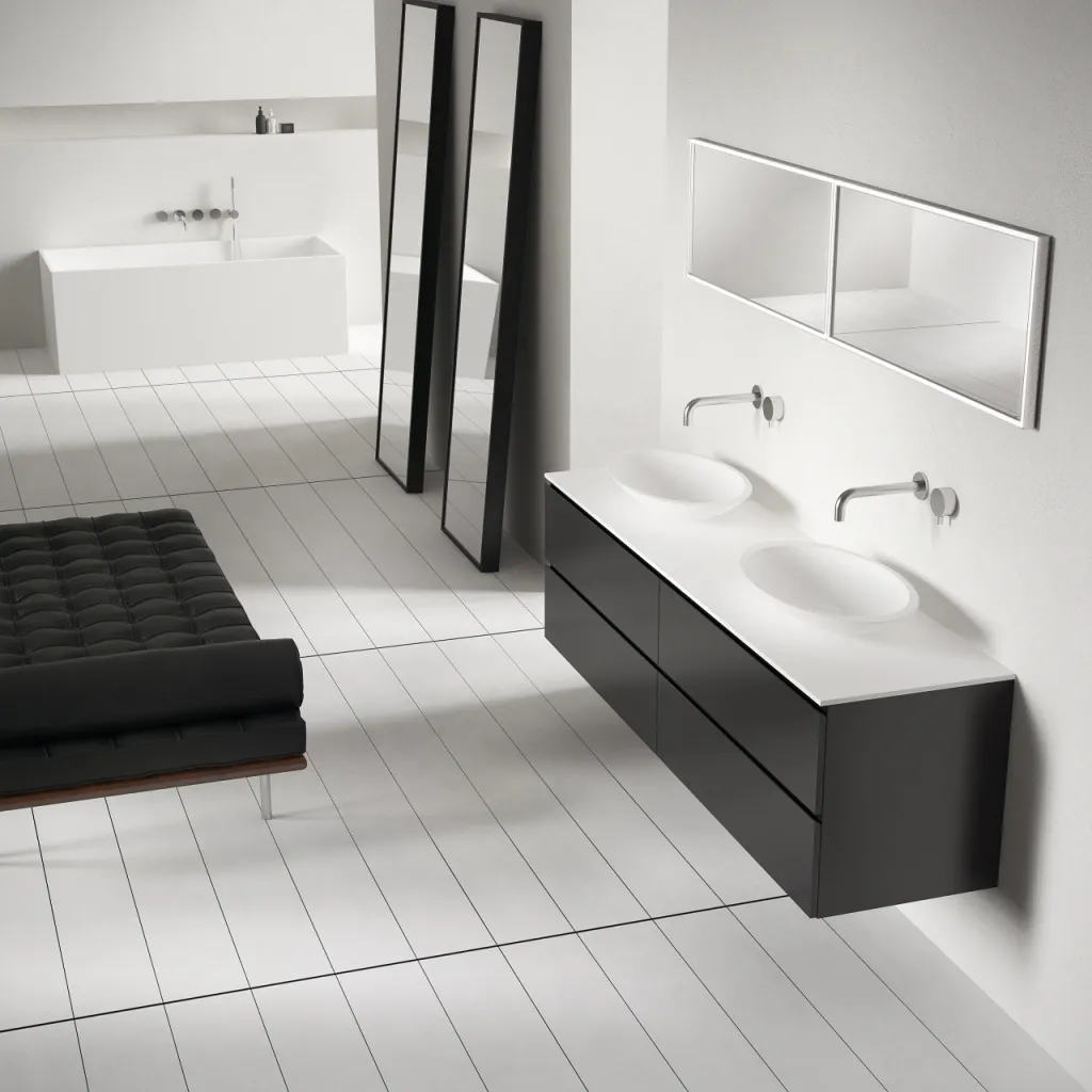 Shape 60 - 60x35 Servant, Matt hvit SolidTec®
