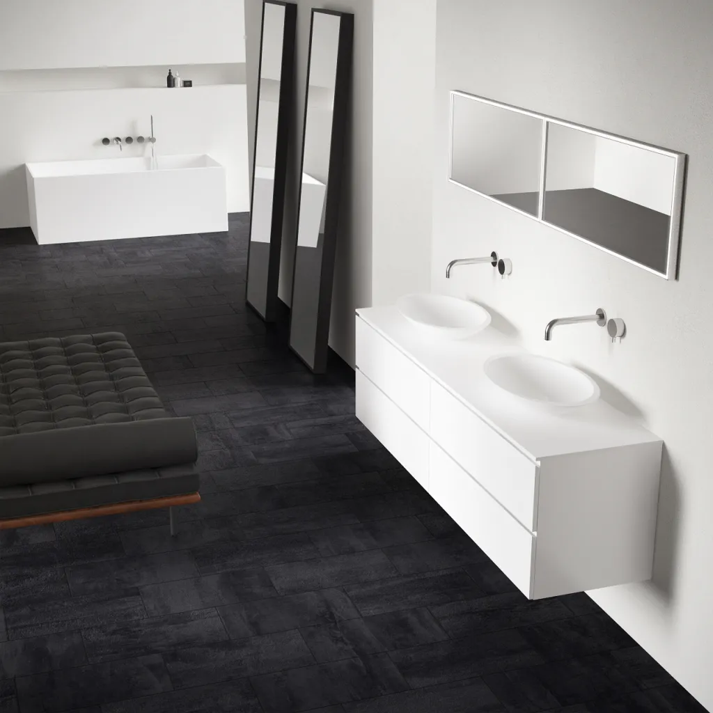 Shape 60 - 60x35 Servant, Matt hvit SolidTec®