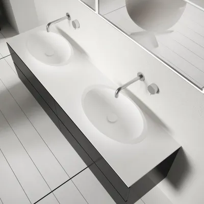 Shape 60 - 60x35 Servant, Matt hvit SolidTec®