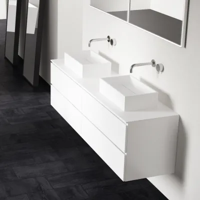Plano 50 - 50x30 Servant, Matt hvit SolidTec®