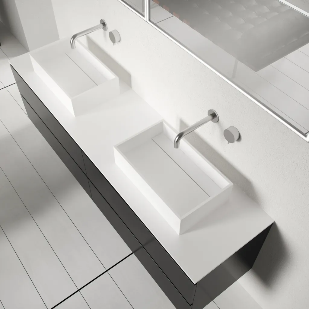 Plano 50 - 50x30 Servant, Matt hvit SolidTec®