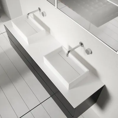 Plano 50 - 50x30 Servant, Matt hvit SolidTec®