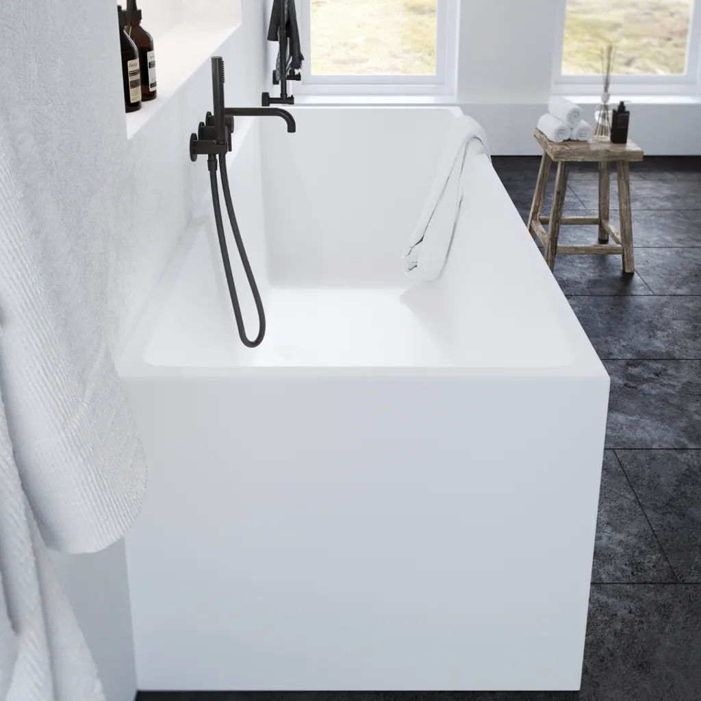 Frozen Tub 180 - Badekar 180x76, Solid matt hvitt SolidTec®