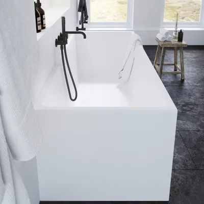 Frozen Tub 180 - Badekar 180x76, Solid matt hvitt SolidTec®