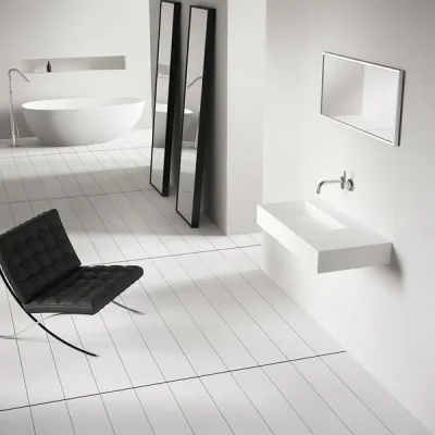 Kubo 90L - 90x40 Servant, matt hvit SolidTec®