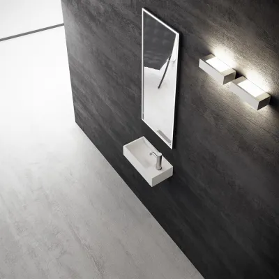 Kubo Mini 40L - 40x20 Vask venstre, Matt Hvit SolidTec®