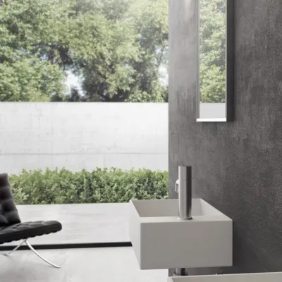 Kubo 50SL - 50x30, Vask venstre Matt Hvit SolidTec®