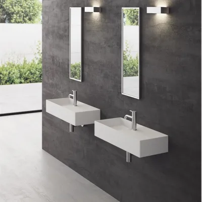 Kubo 75L - 75x32, Vask til venstre Solid SolidTec®