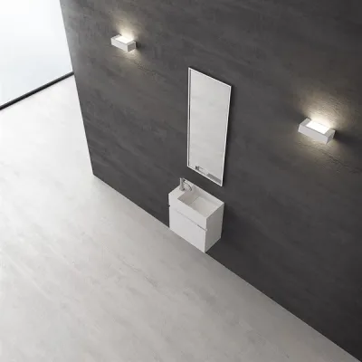 Compact 03R - Servantskap 45x25, Matt Hvit SolidTec®