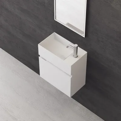 Compact 03L - Servantskap 45x25, Matt Hvit SolidTec®