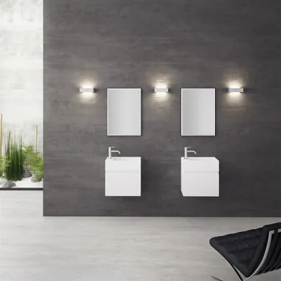 Compact 04R - Vaskeromsskap 50x30, Matt Hvit SolidTec®
