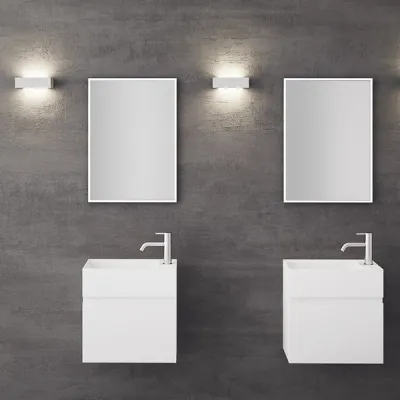 Compact 04L - Vaskemøbel 50x30, Matt Hvit SolidTec®