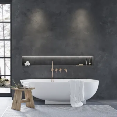 The Egg 181 - Badekar 181x93, Massiv matt hvit SolidTec®