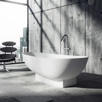 Boheme 182 - Badekar 182x82, Solid Matt White SolidTec®