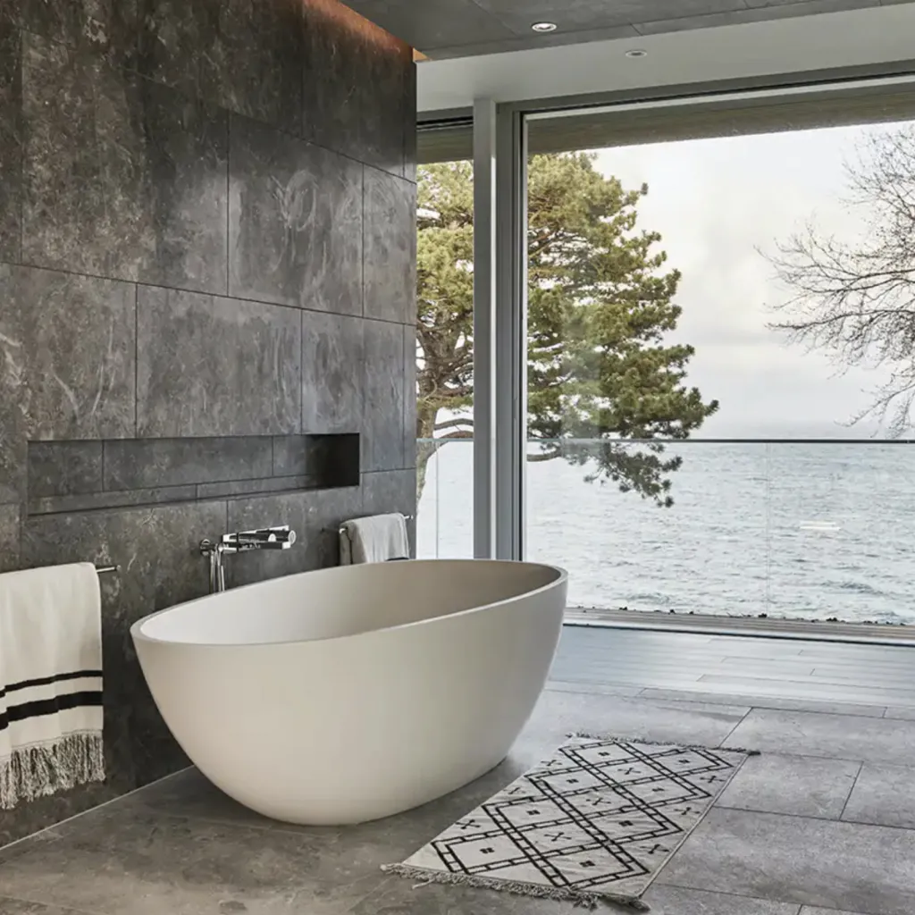 Boheme XL 180 - Badekar 180x90, Massiv matt hvit SolidTec®